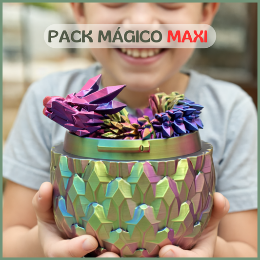 Pack mágico MAXI: Huevo MAXI & Dragón MAXI