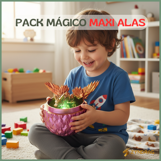 Pack mágico: Maxi Huevo & Dragón con alas